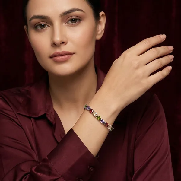 Multicolor_Stainless_Steel_Small_Oval_Shaped_Bracelet