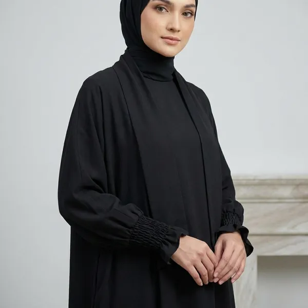 Black_Firdaus_Fabric_Adjustable_Jilbab_&_Skirt