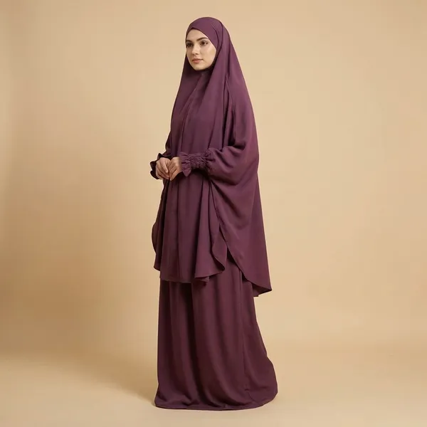 Dusky_Pink_Firdaus_Fabric_Adjustable_Jilbab_&_Skirt