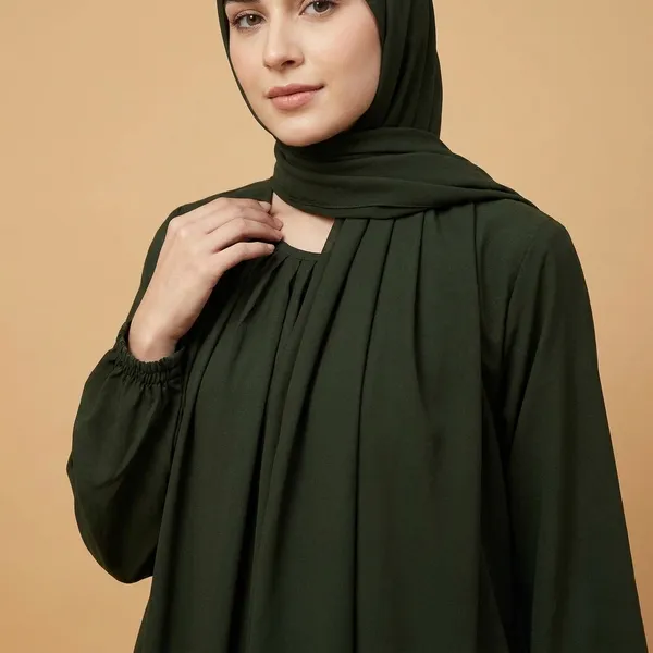 Green_Cotton_Basic_Abaya_For_Women