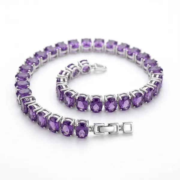 Genuine_Oval-Cut_Amethyst_Tennis_Bracelet_in_Stailnless_steel