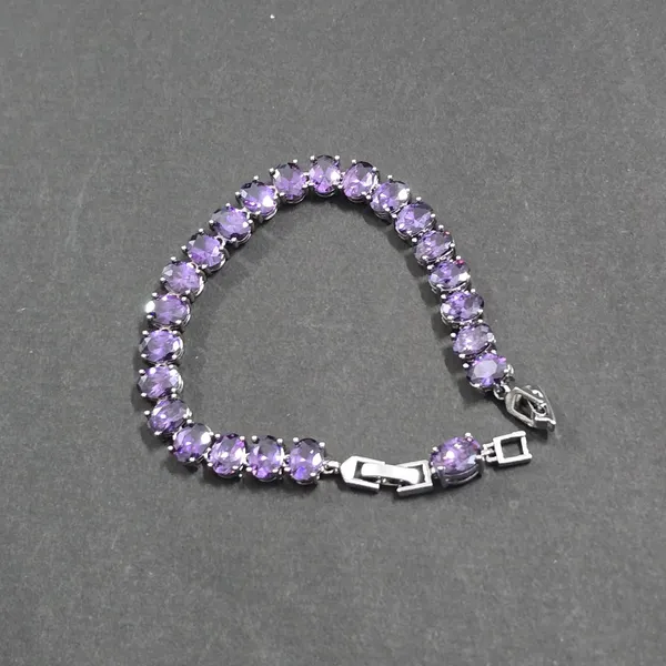 Genuine_Oval-Cut_Amethyst_Tennis_Bracelet_in_Stailnless_steel