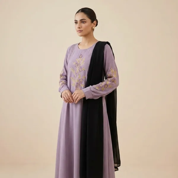 Purple_Georgette_Abaya_With_Golden_Embroidery