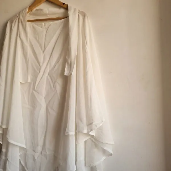 White_Premium_Soft_Faux_Georgette_Tie_Back_Strings_Khimar