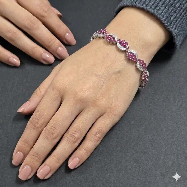 Rosy_Infinity"_Alternating_Pave_and_Pink_Gemstone_Bracelet