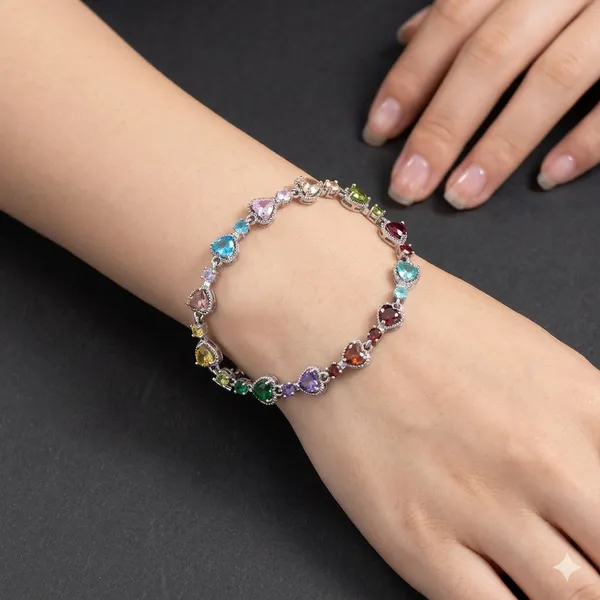 Spectrum_Heart_Bracelet:_Colorful_Multi-Stone_Statement_Piece