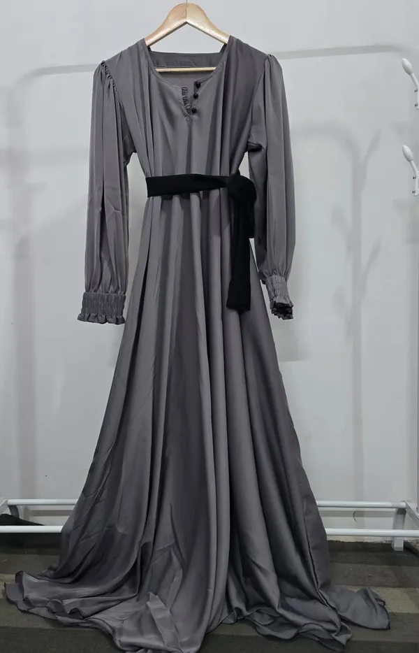Steel_Grey_The_Belted_Pewter_Abaya_Burqa_With_Attached_Shrug_For_Women