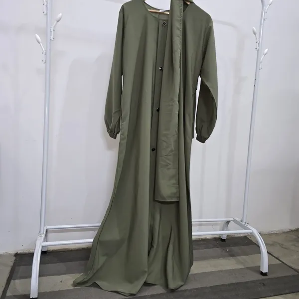 The_Minimalist_Olive_Abaya_For_Women
