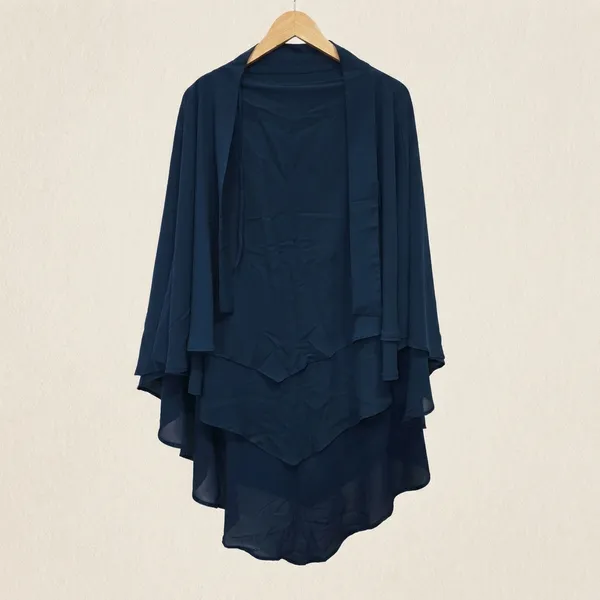 Blue_Premium_Soft_Faux_Georgette_Tie_Back_Strings_Khimar