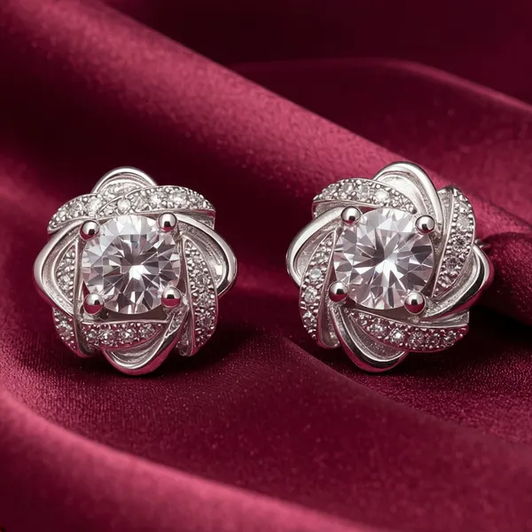 Swirl_Silver_Earrings_With_Zircon_Solitaire__For_Women