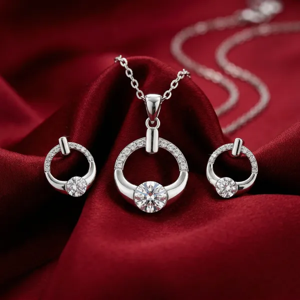 Aurelia_Silver_Pendant_Set_With_Earrings_For_Women_
