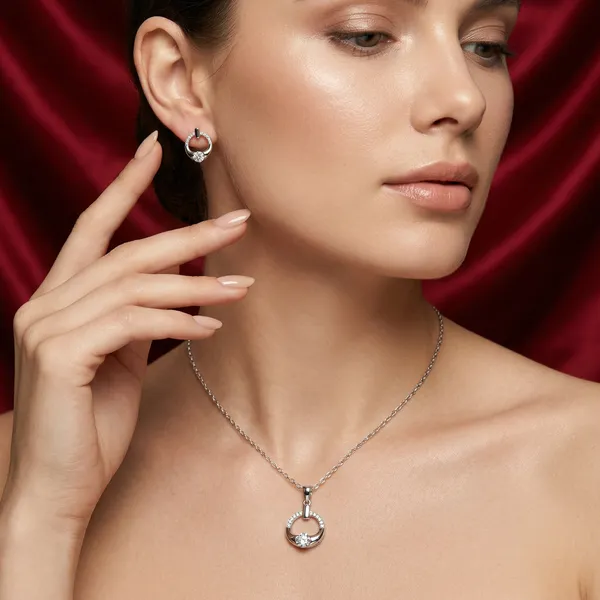 Aurelia_Silver_Pendant_Set_With_Earrings_For_Women_
