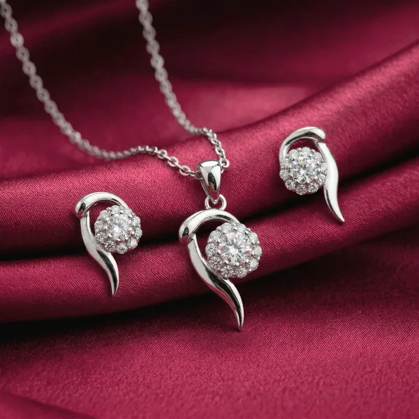 Aria_Silver_Chain_With_Earrings__For_Women