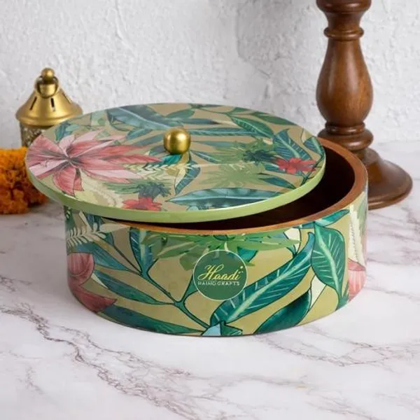 Multicolour_Wooden_Chapati_Box_For_Home_And_Kitchen