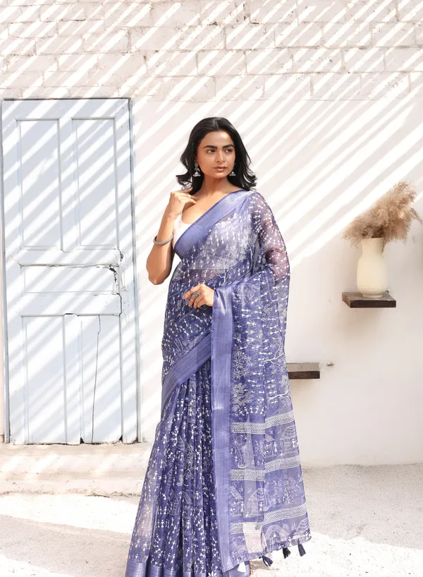 Blue_Chanderi_Cotton_Saree