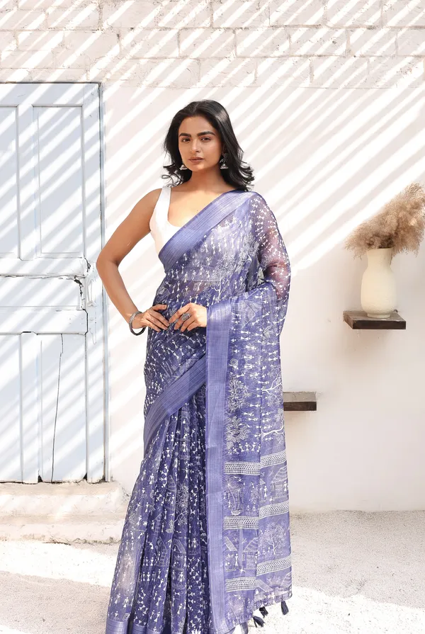 Blue_Chanderi_Cotton_Saree