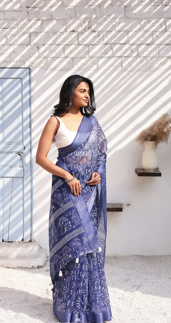 Blue_Chanderi_Cotton_Saree