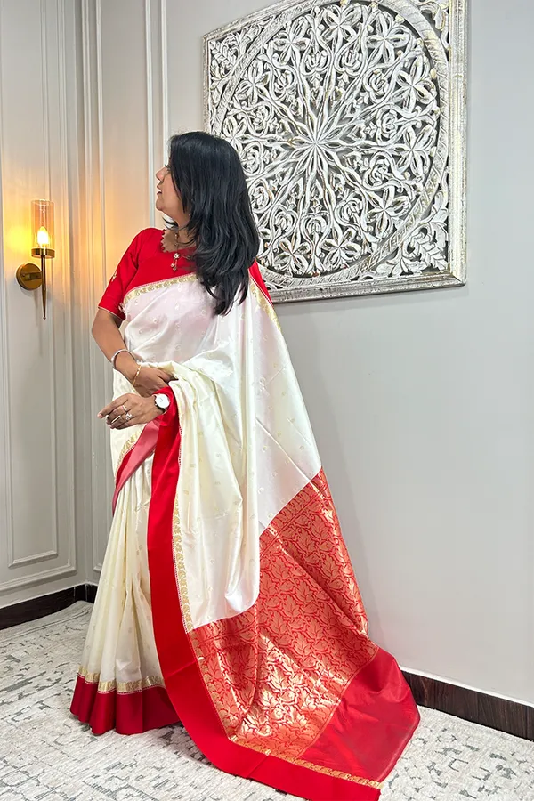 Red_And_White_Kanjivaram_Art_Silk_Saree