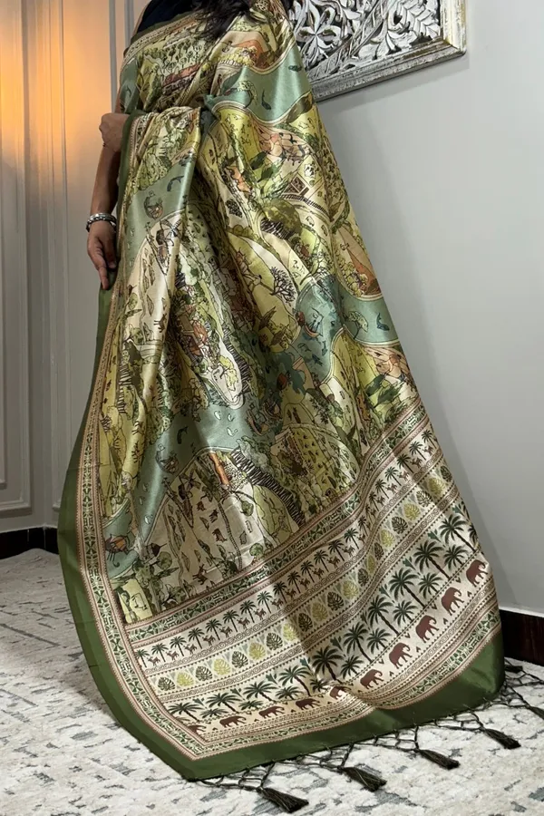 Green_Cotton_Silk_Saree