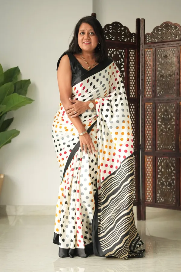 White_And_Black_Modal_Satin_Saree