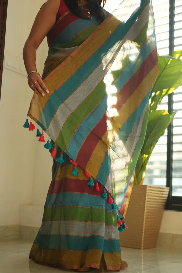 Multicolor_Mul_Cotton_Saree