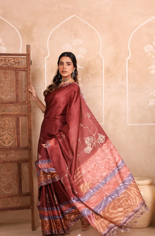 Maroon_Handloom_Chanderi_Saree
