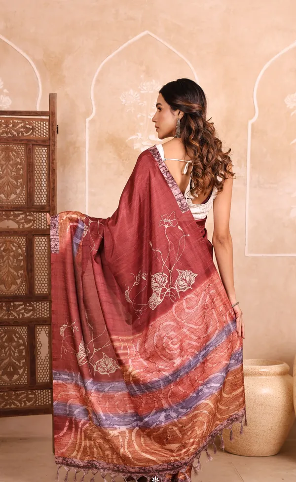 Maroon_Handloom_Chanderi_Saree