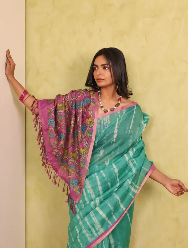 Blue_And_Pink_Chanderi_Cotton_Saree