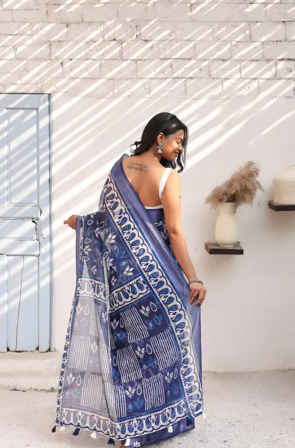 Blue_Chanderi_Cotton_Saree