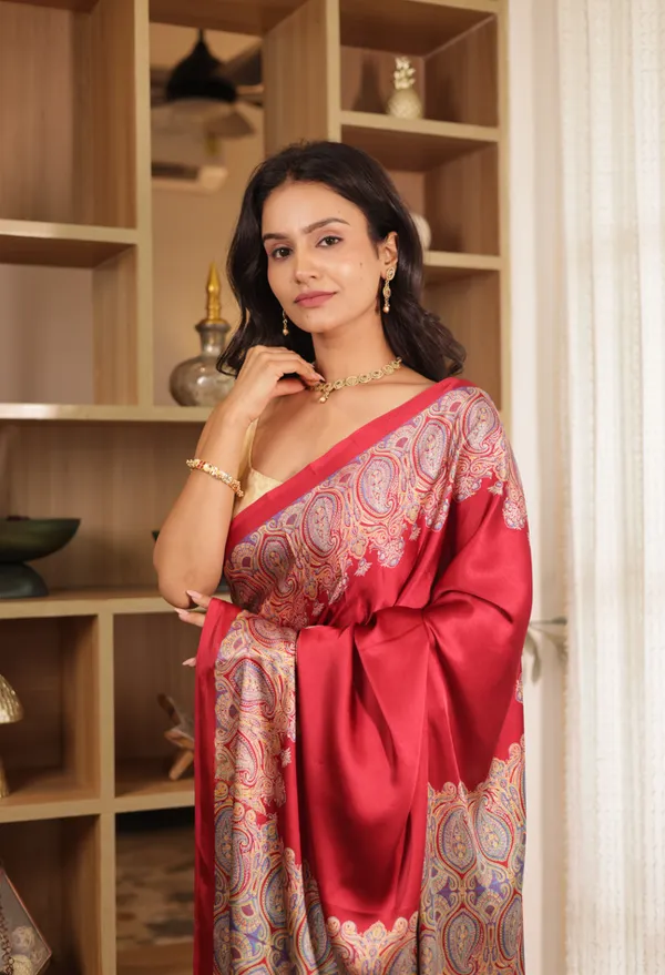 Red_Modal_Satin_Saree