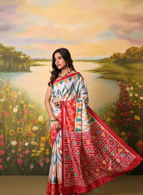 Red_And_White_Messi_Silk_Saree