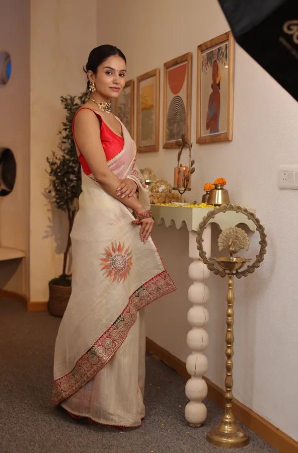 White_And_Red_Kota_Doria_Saree