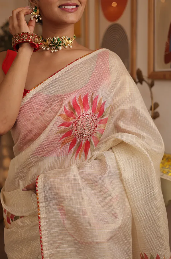 White_And_Red_Kota_Doria_Saree
