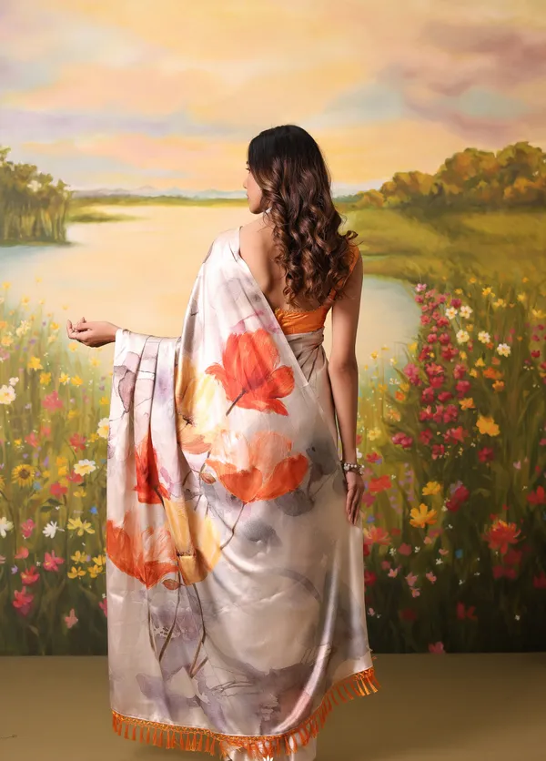 Beige_Modal_Silk_Saree