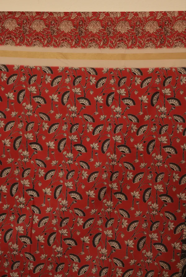 Black_And_Red_Tussar_Art_Silk_Saree