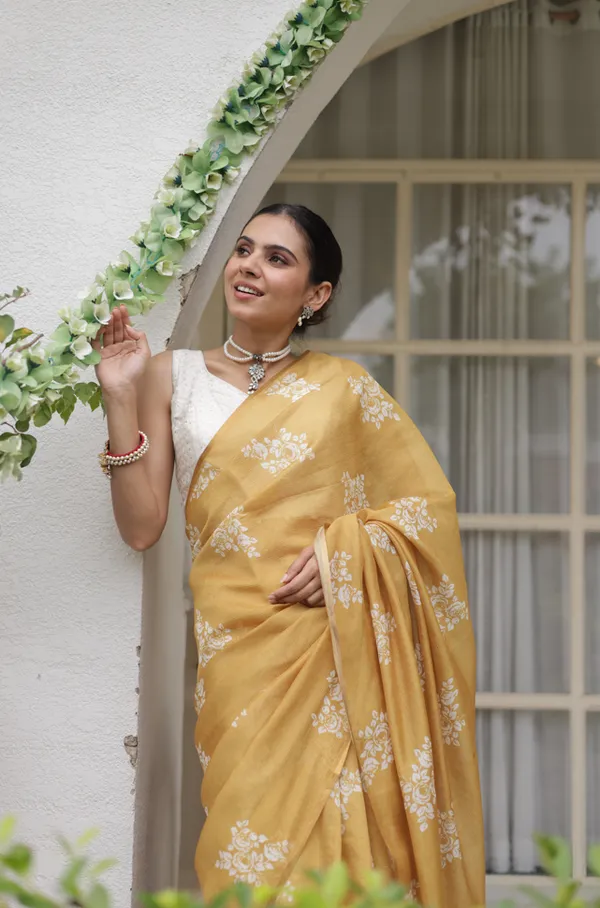 Yellow_Cotton_Crush_Saree