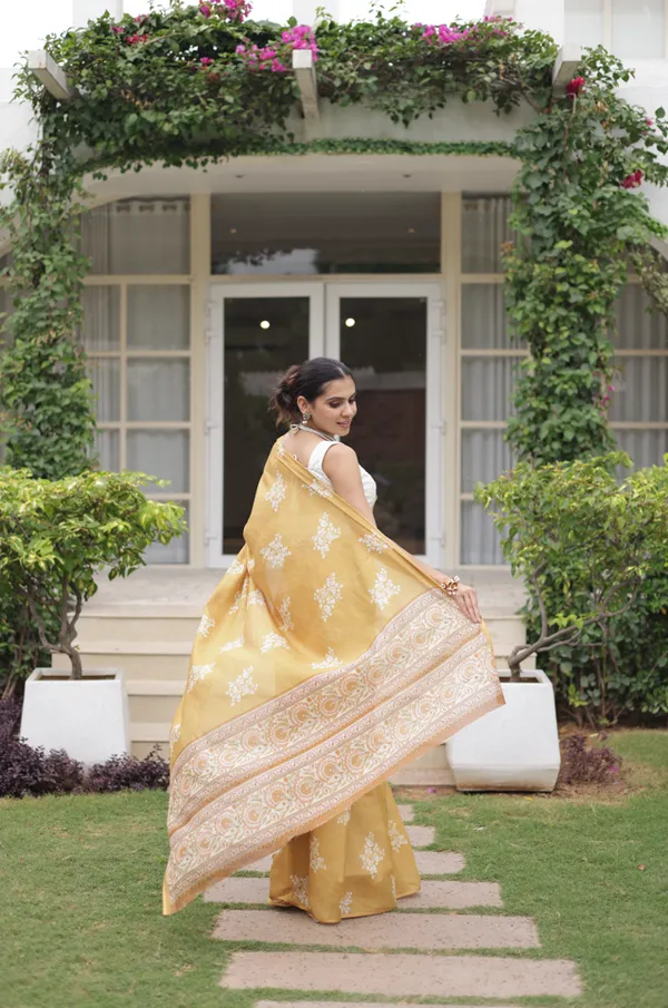 Yellow_Cotton_Crush_Saree