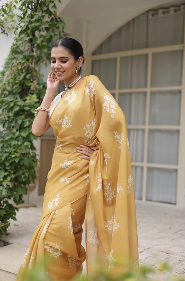 Yellow_Cotton_Crush_Saree