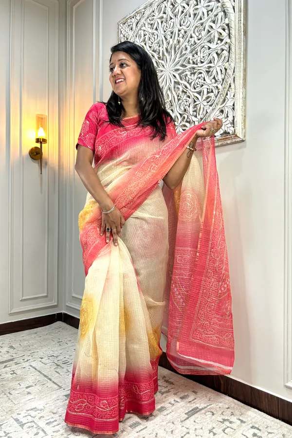 Pink_And_White_Kota_Cotton_Saree