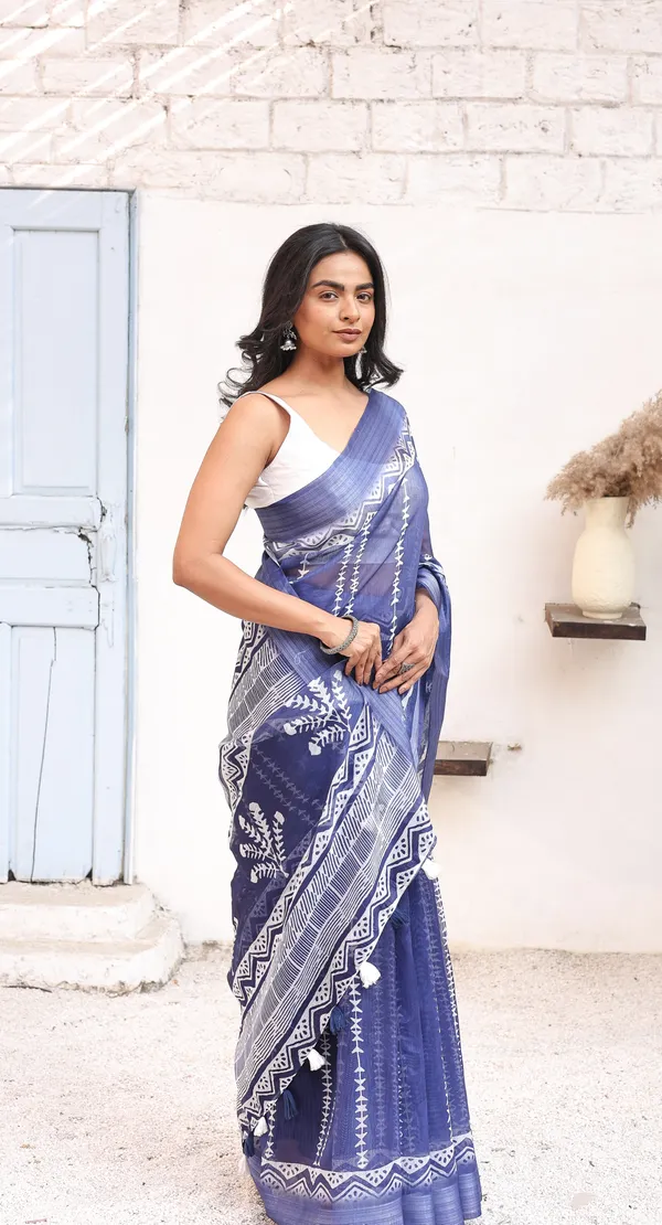 Blue_Chanderi_Cotton_Saree