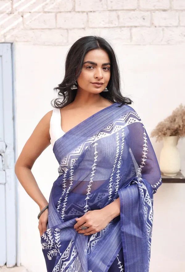 Blue_Chanderi_Cotton_Saree