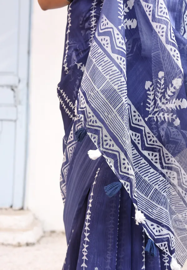 Blue_Chanderi_Cotton_Saree
