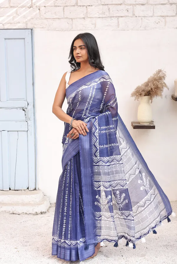 Blue_Chanderi_Cotton_Saree