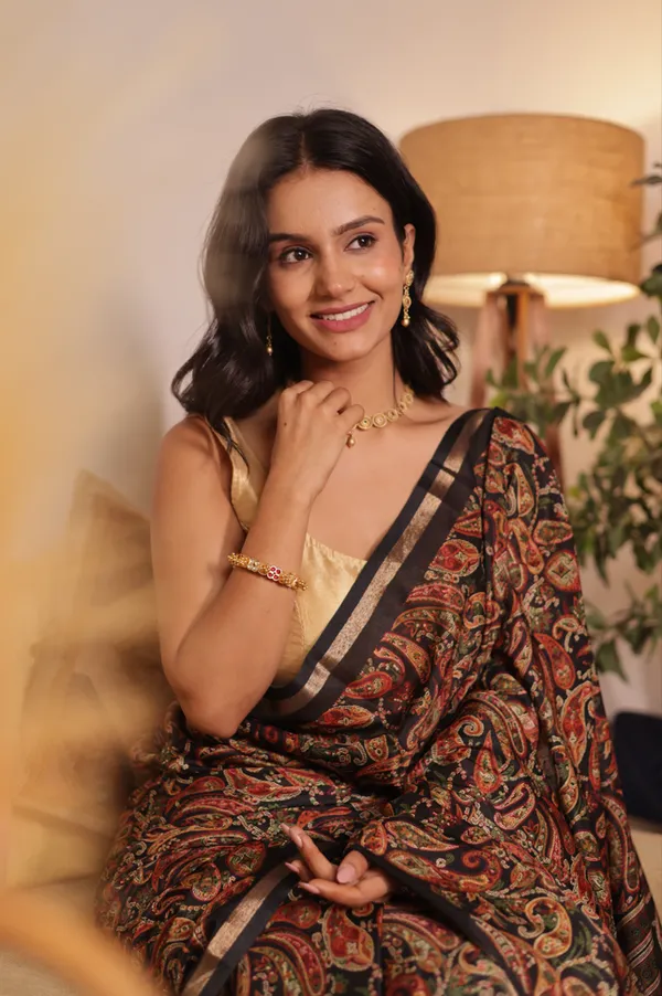 Black_Chanderi_Cotton_Saree