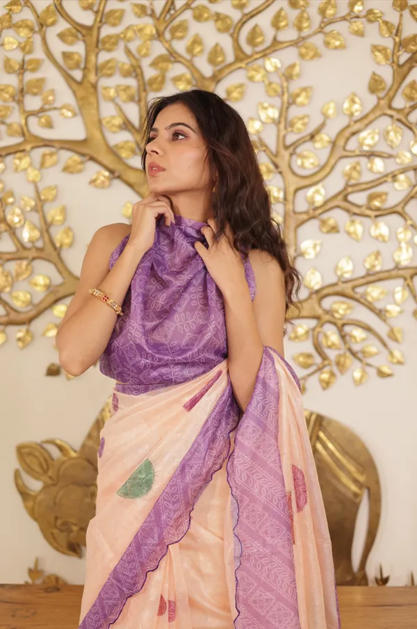 Off-White_And_Purple_Soft_Organza_Tissue_Saree