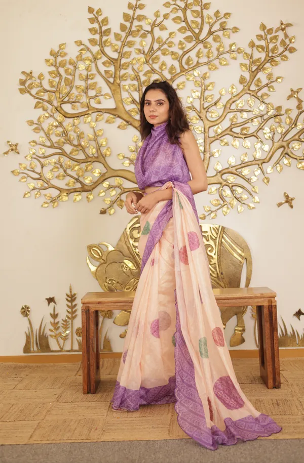 Off-White_And_Purple_Soft_Organza_Tissue_Saree