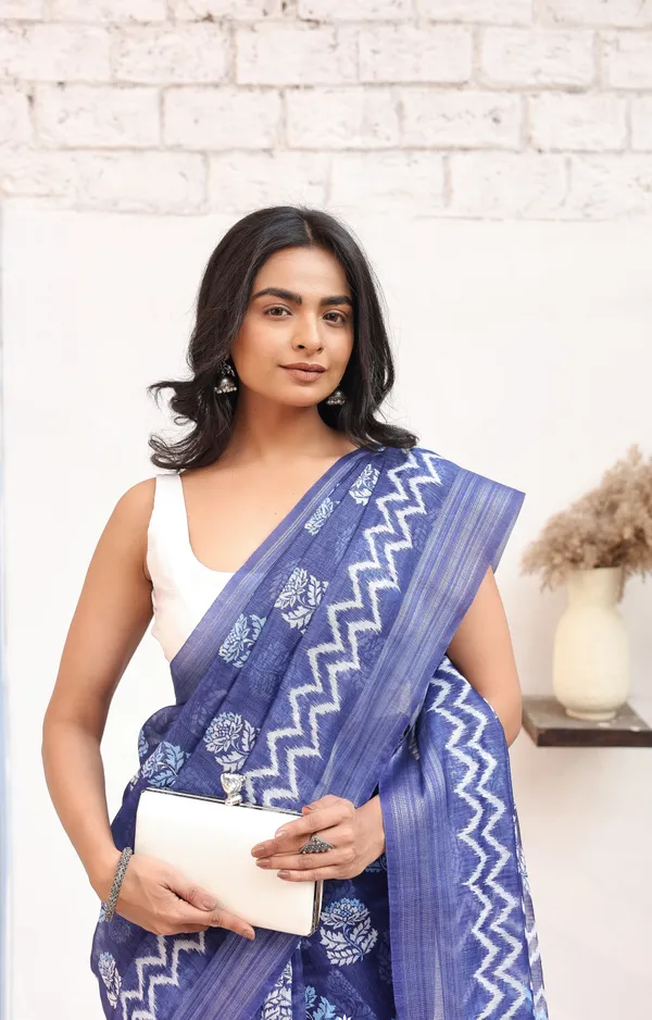 Blue_Chanderi_Cotton_Saree