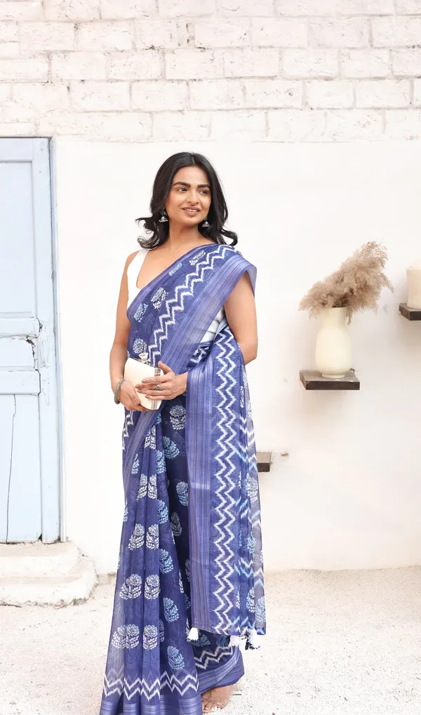 Blue_Chanderi_Cotton_Saree