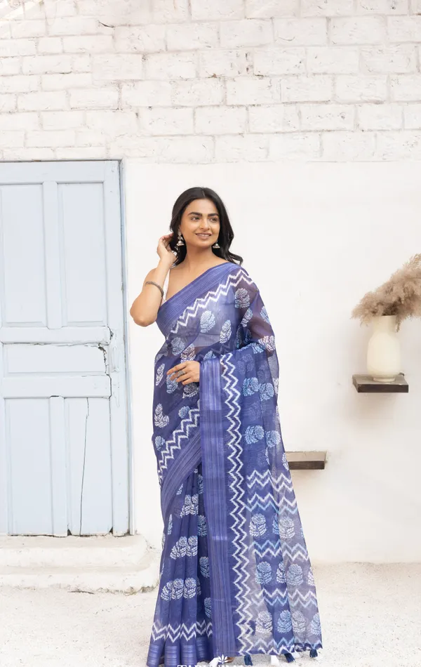 Blue_Chanderi_Cotton_Saree