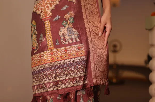 Brown_Dola_Art_Silk_Saree